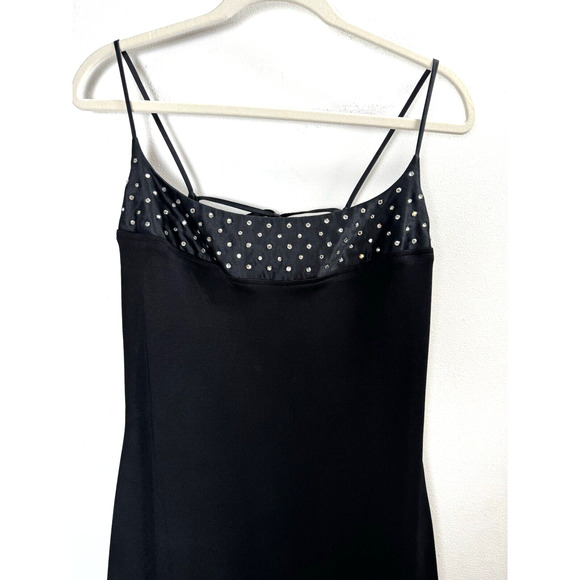 Vintage Nicole Bakti Rhinestone Formal Maxi Dress Sophisticated Glam Elegant L - Picture 3 of 8